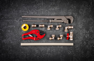 Hand tools and spare parts for sanitary equipment