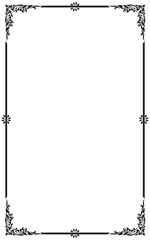 Decorative frame and borders , Black and white, Vector illustration