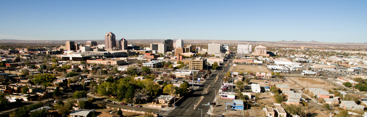 Fototapeta premium Albuquerque Downtown City Metro Skyline Desert South w Nowym Meksyku