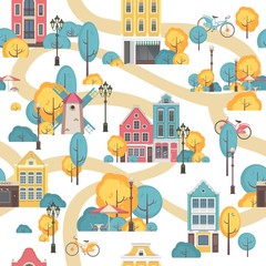 seamless city pattern