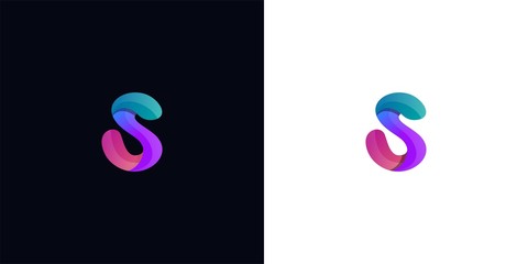 letter S logo template. abstract colorful logo template illustration