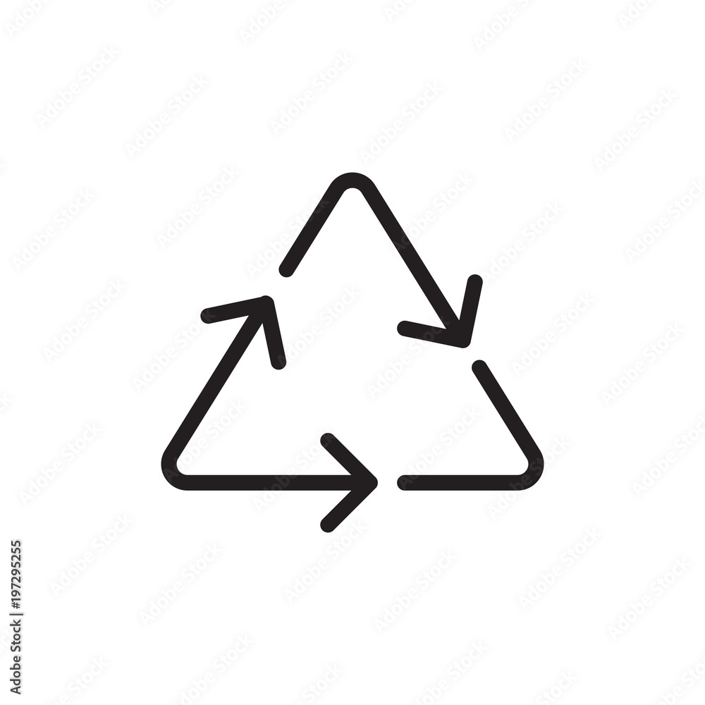 Poster recycle outlined vector icon. modern simple isolated sign. pixel perfect vector illustration for log