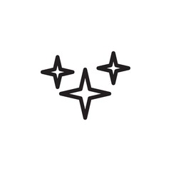stars, night sky outlined vector icon. Modern simple isolated sign. Pixel perfect vector  illustration for logo, website, mobile app and other designs