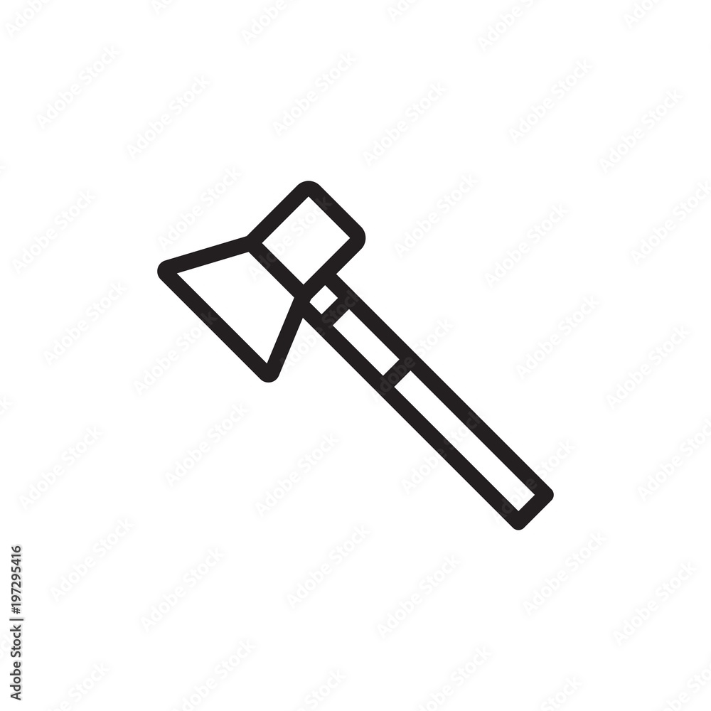Poster axe, building tool outlined vector icon. modern simple isolated sign. pixel perfect vector illustrat