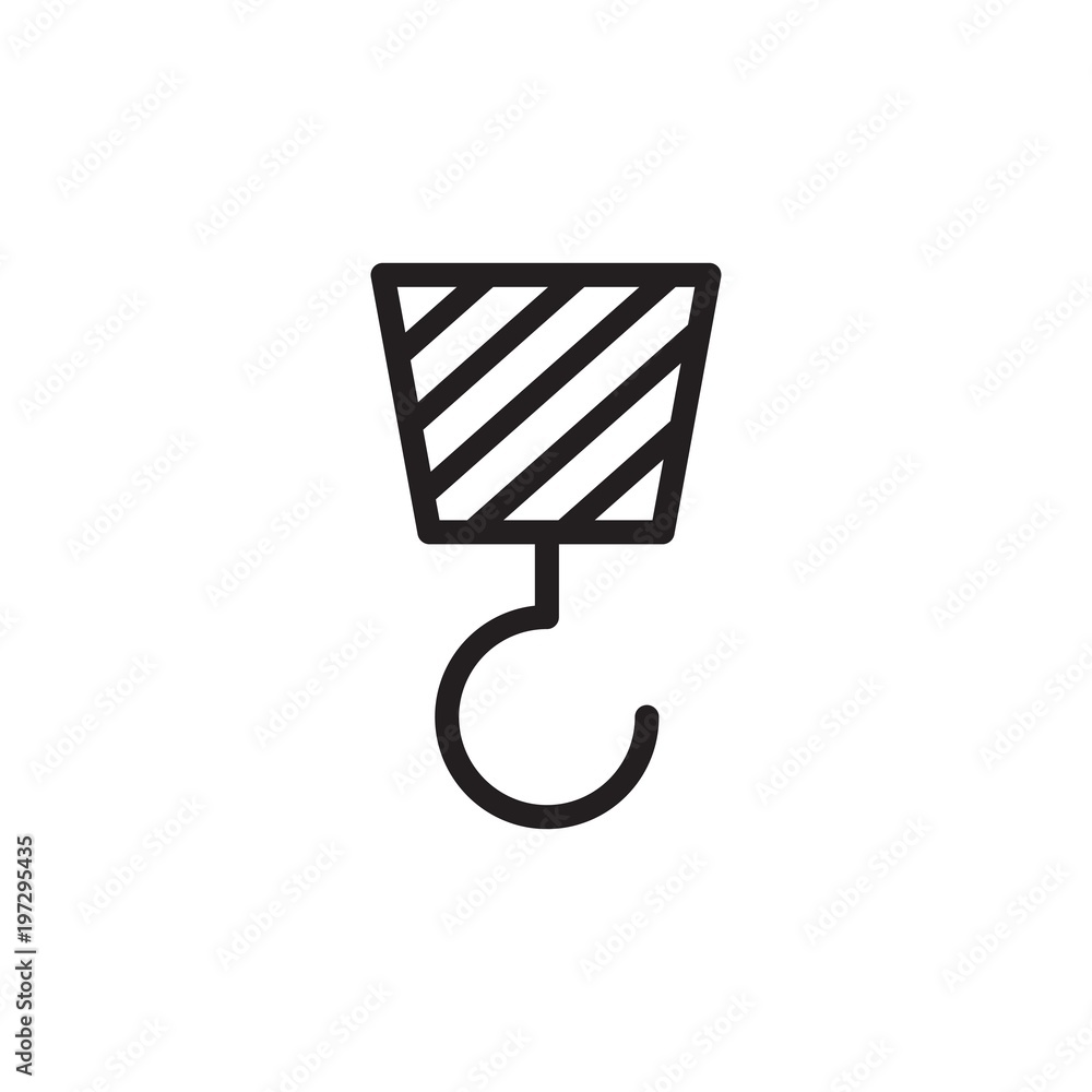 Poster crane, building tool outlined vector icon. modern simple isolated sign. pixel perfect vector illustr