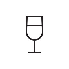 wine glass outlined vector icon. Modern simple isolated sign. Pixel perfect vector  illustration for logo, website, mobile app and other designs