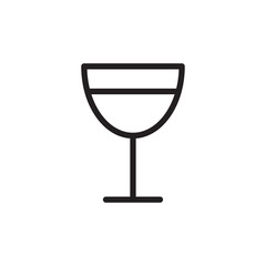 wine glass outlined vector icon. Modern simple isolated sign. Pixel perfect vector  illustration for logo, website, mobile app and other designs