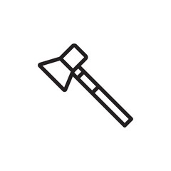 axe, building tool outlined vector icon. Modern simple isolated sign. Pixel perfect vector  illustration for logo, website, mobile app and other designs