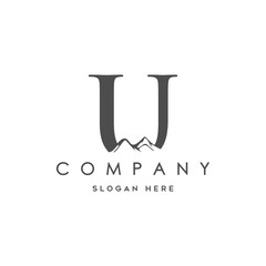 Abstract letter U logo design. Linear elegant vector icon symbol. Premium business finance media monogram logo vector