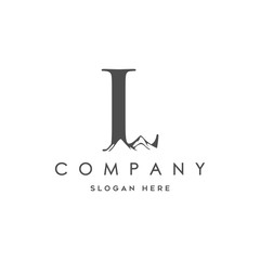 Abstract letter L logo design. Linear elegant vector icon symbol. Premium business finance media monogram logo vector