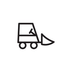 forklift truck, delivery truck outlined vector icon. Modern simple isolated sign. Pixel perfect vector  illustration for logo, website, mobile app and other designs