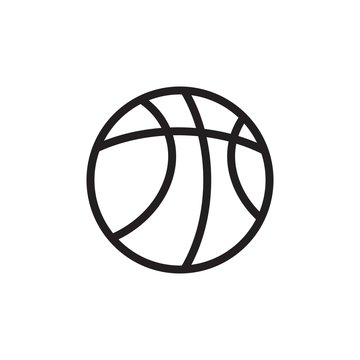 basketball outlined vector icon. Modern simple isolated sign. Pixel perfect vector  illustration for logo, website, mobile app and other designs