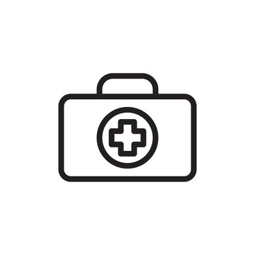 first aid kit outlined vector icon. Modern simple isolated sign. Pixel perfect vector  illustration for logo, website, mobile app and other designs