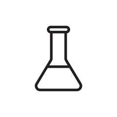 laboratory flask outlined vector icon. Modern simple isolated sign. Pixel perfect vector  illustration for logo, website, mobile app and other designs
