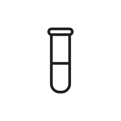 laboratory tube outlined vector icon. Modern simple isolated sign. Pixel perfect vector  illustration for logo, website, mobile app and other designs