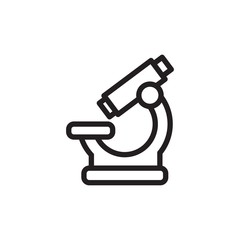 microscope outlined vector icon. Modern simple isolated sign. Pixel perfect vector  illustration for logo, website, mobile app and other designs