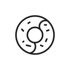 donuts outlined vector icon. Modern simple isolated sign. Pixel perfect vector  illustration for logo, website, mobile app and other designs