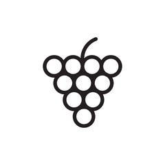 grape outlined vector icon. Modern simple isolated sign. Pixel perfect vector  illustration for logo, website, mobile app and other designs