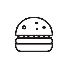hamburger, fast food outlined vector icon. Modern simple isolated sign. Pixel perfect vector  illustration for logo, website, mobile app and other designs