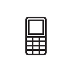 phone with buttons, vintage phone outlined vector icon. Modern simple isolated sign. Pixel perfect vector  illustration for logo, website, mobile app and other designs