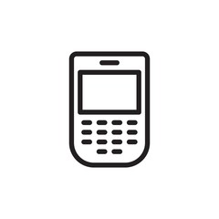 qwerty mobile phone, qwerty keyboard outlined vector icon. Modern simple isolated sign. Pixel perfect vector  illustration for logo, website, mobile app and other designs