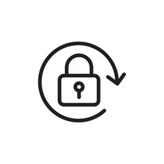 security update outlined vector icon. Modern simple isolated sign. Pixel perfect vector  illustration for logo, website, mobile app and other designs