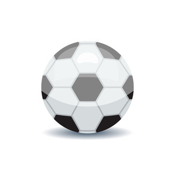 Classic painted black and white ball for soccer.