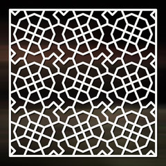 Decorative pattern for laser cutting. Vector ornament oriental style.