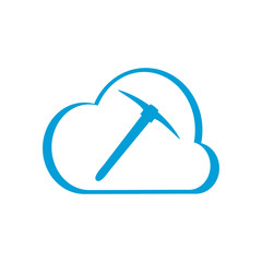 Pickaxe icon. Vector Illustration