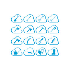 Tools icon. Flat vector icon set