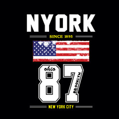new york typography vector