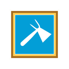 Hoe icon. Vector Illustration