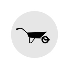 Wheelbarrow icon. Vector Illustration