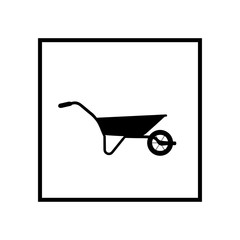 Wheelbarrow icon. Vector Illustration
