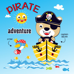 pirate adventure cartoon vector art