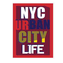 nyc typography t shirt vector