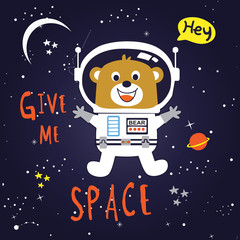 give me space animal cartoon vector art - 197299844