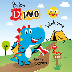 Obraz premium baby dino animal cartoon vector