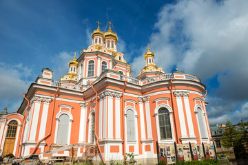 Fototapeta na wymiar RUSSIA, SAINT PETERSBURG - AUGUST 18, 2017: Holy Cross Cossack Cathedral
