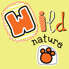 Wild nature cartoon vector