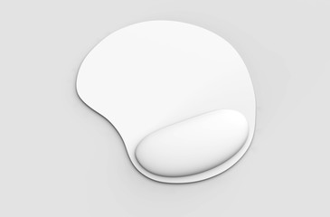 Blank gel mouse pad with computer mouse for branding or design presentation. 3d render illustration. © godesignz