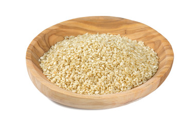 sesame seeds isolated on white