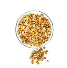 granola isolated on white