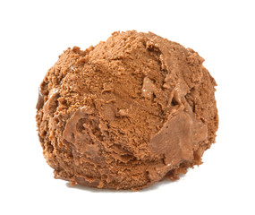 chocolate ice cream isolated