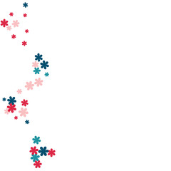 Festive Background with Colorful  flowers. Feminine Pattern for Postcard, Print, Banner or Poster. Small Pretty  flowers For Party Decoration, Wedding, Birthday or Anniversary Invitation. 