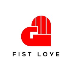 love fist logo vector