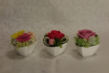 プリザーブドフラワーアレンジメント作品