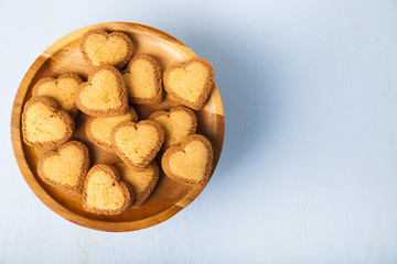 Cookies on a wooden dish