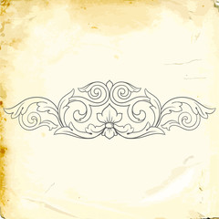 Vector baroque of vintage elements for design.