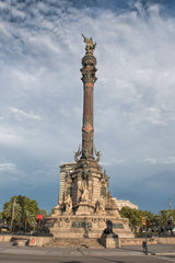 Fototapeta na wymiar Column Christopher Colom of Barcelona